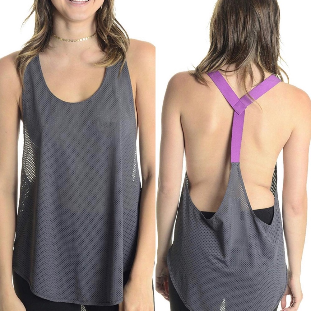 Free People Movement Tank Charcoal / Purple